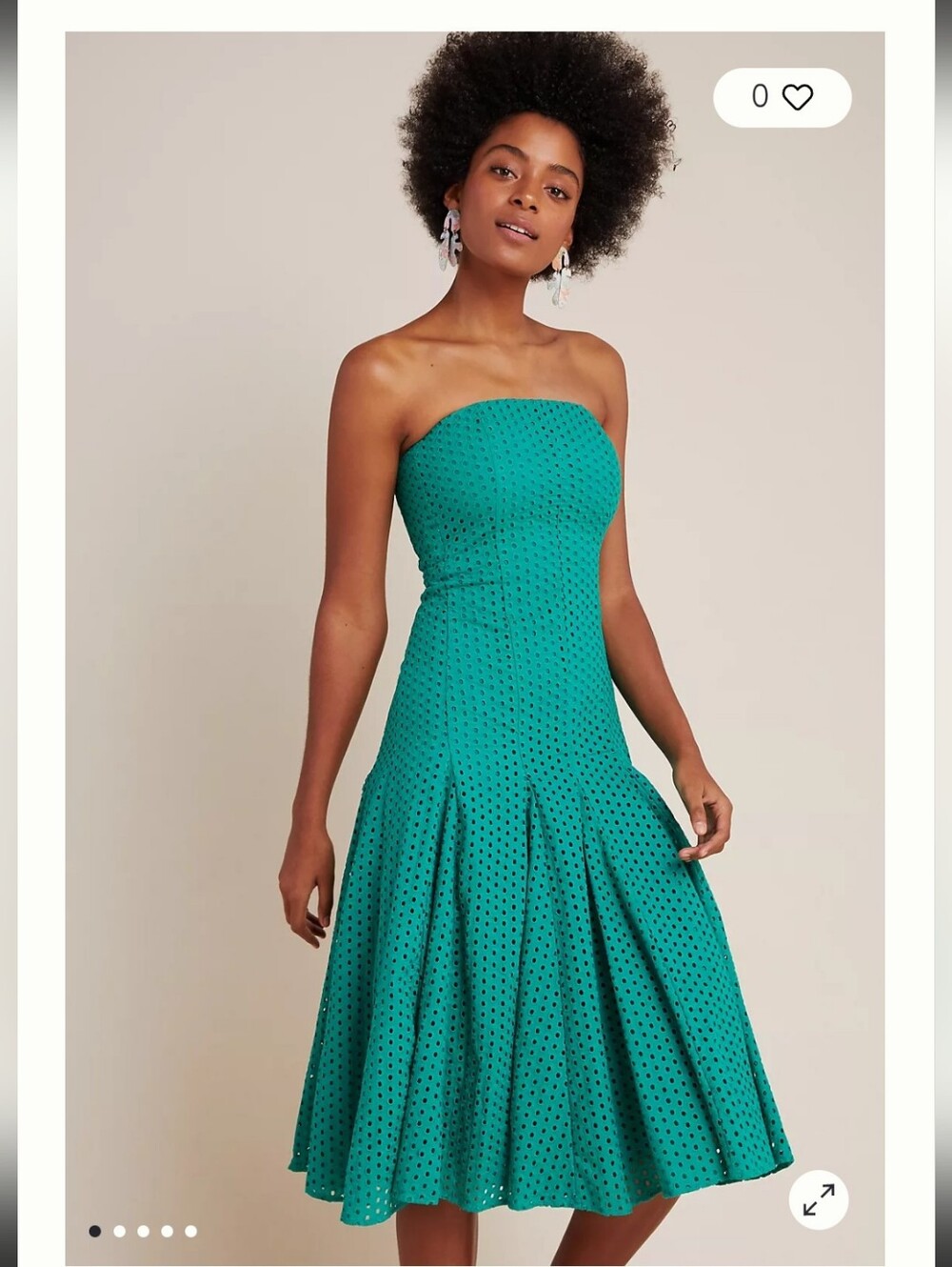New Anthropologie Maeve Lelia Eyelet Dress 0